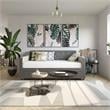 Novogratz Vintage Upholstered Twin Daybed and Twin Trundle Set in Grey