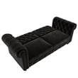 DHP Furini Sofa Futon in Black Velvet