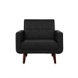 DHP Nia Modern Chair in Black Faux Leather
