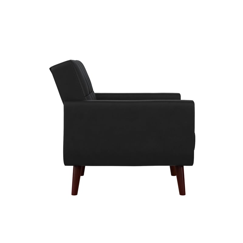 DHP Nia Modern Chair in Black Faux Leather