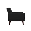 DHP Nia Modern Chair in Black Faux Leather
