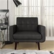 DHP Nia Modern Chair in Black Faux Leather