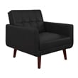 DHP Nia Modern Chair in Black Faux Leather