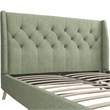 Novogratz Her Majesty Queen Bed in Light Green Linen