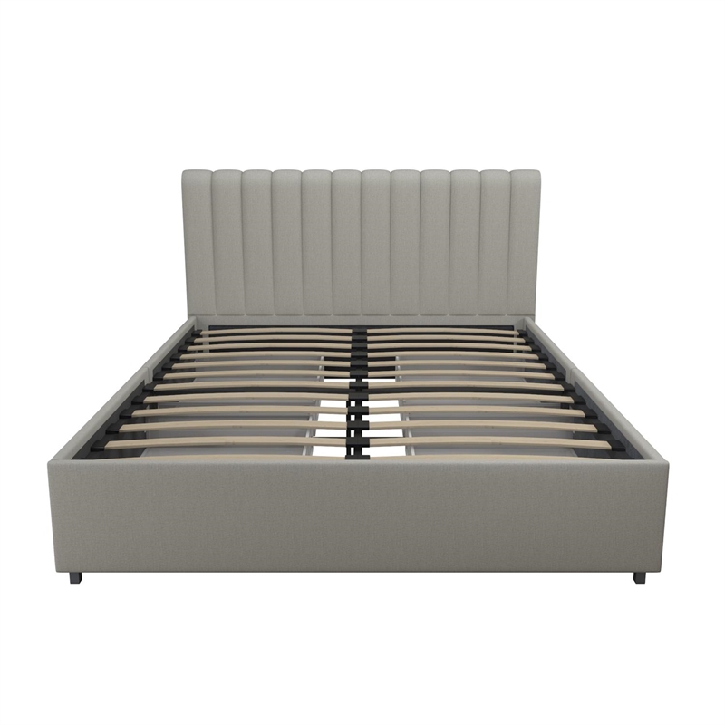 Novogratz Brittany Upholstered Full Bed With Storage Drawers Cymax