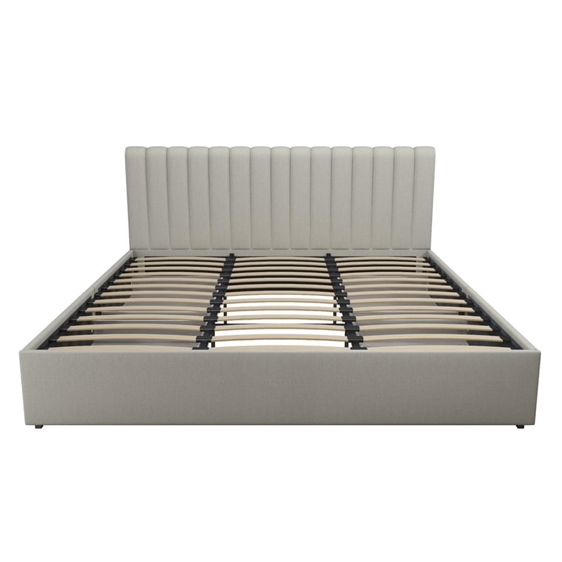 Novogratz Brittany Upholstered King Bed with Storage Drawers - 4545449N