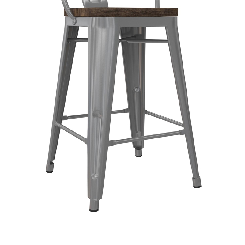 Dhp luxor metal stool deals with wood seat