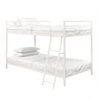 DHP Junior Twin over Twin Low Bunk Bed for Kids in White