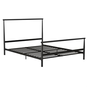 DHP Calixa Full Modern Industrial Metal Platform Bed Frame in Black