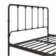 LikeHome Lida Farmhouse Metal Bed with Under Bed Storage in Queen Frame in Black