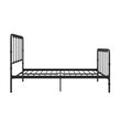 LikeHome Lida Farmhouse Metal Bed with Under Bed Storage in Queen Frame in Black