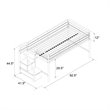 DHP Junior Metal Loft Bed with Storage Steps in Twin Size in Silver/Gray