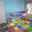 DHP Junior Metal Loft Bed with Storage Steps in Twin Size in Silver/Gray