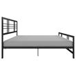 DHP Arcadia Metal Bed Queen Size Frame Adjustable Under Bed Storage in Black