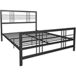 DHP Arcadia Metal Bed Queen Size Frame Adjustable Under Bed Storage in Black