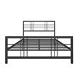 DHP Arcadia Metal Bed Queen Size Frame Adjustable Under Bed Storage in Black