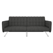 DHP Emily Convertible Futon and Sofa Sleeper in Grey Linen
