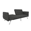 DHP Emily Convertible Futon and Sofa Sleeper in Grey Linen