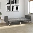 DHP Emily Convertible Futon and Sofa Sleeper in Grey Linen