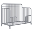 Little Seeds Ivy 3-in-1 Convertible Metal Crib Nursery Furniture in Dove Gray