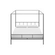 Novogratz Marion King Canopy Bed in Gunmetal Grey
