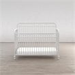 Little Seeds Modern Ivy 3-in-1 Convertible Metal Crib Nursery Furniture in White