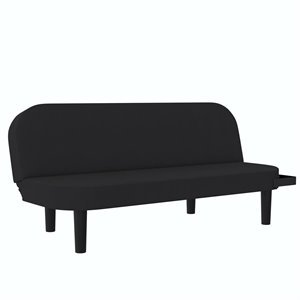 dhp tim multi purpose futon with tray in black linen
