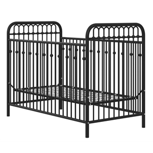 little seeds contemporary monarch hill ivy black metal baby crib