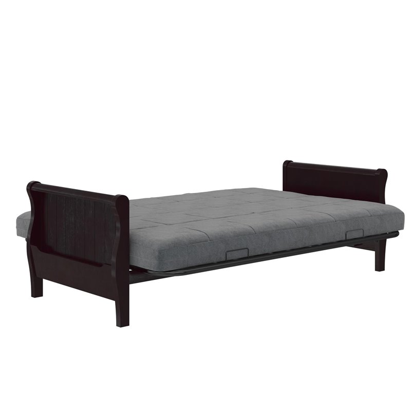DHP Elowen 6 Inch Square Quilted Microfiber Futon Mattress Full Size in Gray