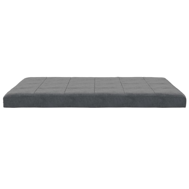 DHP Elowen 6 Inch Square Quilted Microfiber Futon Mattress Full Size in Gray