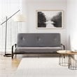 DHP Carson 6 Inch  High Density Polyester Fill Futon Mattress Full Size in Gray