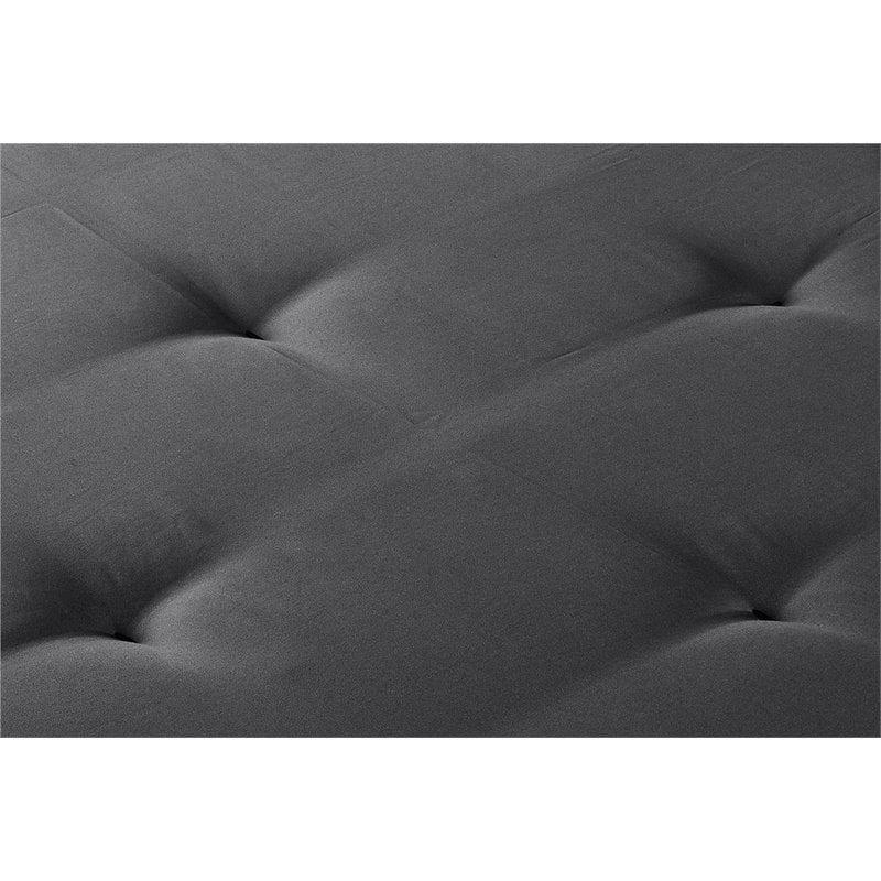 DHP Carson 6 Inch  High Density Polyester Fill Futon Mattress Full Size in Gray