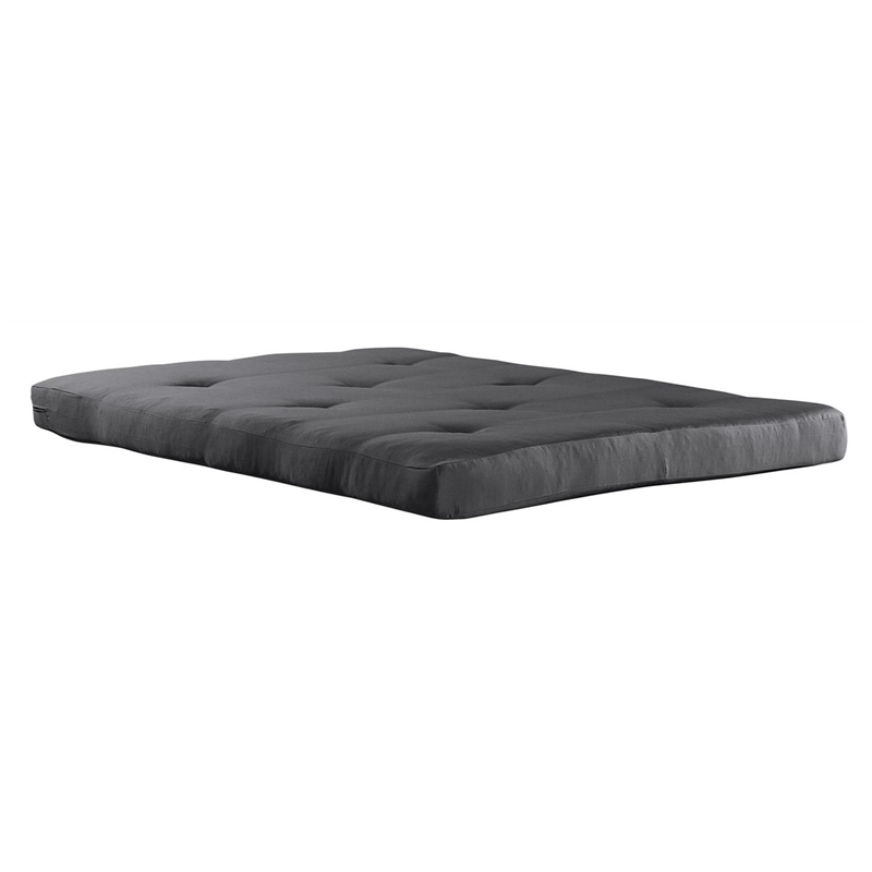 DHP Carson 6 Inch  High Density Polyester Fill Futon Mattress Full Size in Gray