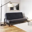 DHP Carson 6 Inch  High Density Polyester Fill Futon Mattress Full Size in Black
