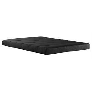 dhp carson 6 inch  high density polyester fill futon mattress full size in black