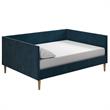 DHP Franklin Mid Century Upholstered Daybed Full Size in Blue Velvet