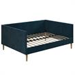 DHP Franklin Mid Century Upholstered Daybed Full Size in Blue Velvet