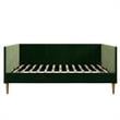 DHP Franklin Mid Century Upholstered Daybed Full Size in Green Velvet