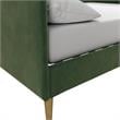 DHP Franklin Mid Century Upholstered Daybed Full Size in Green Velvet