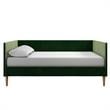 DHP Franklin Mid Century Upholstered Daybed Full Size in Green Velvet