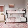 DHP Junior Small Space Twin-Full Bunk Bed in Black