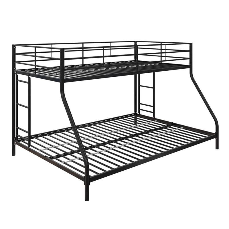 DHP Junior Small Space Twin-Full Bunk Bed in Black