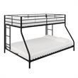 DHP Junior Small Space Twin-Full Bunk Bed in Black