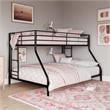 DHP Junior Small Space Twin-Full Bunk Bed in Black