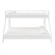 DHP Junior Small Space Twin-Full Bunk Bed in White