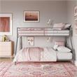DHP Junior Small Space Twin-Full Bunk Bed in Silver