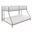 DHP Junior Small Space Twin-Full Bunk Bed in Silver