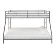 DHP Junior Small Space Twin-Full Bunk Bed in Silver