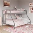 DHP Junior Small Space Twin-Full Bunk Bed in Silver