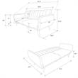 Novogratz Brittany Futon in Convertible Sofa & Couch in Black Faux Leather